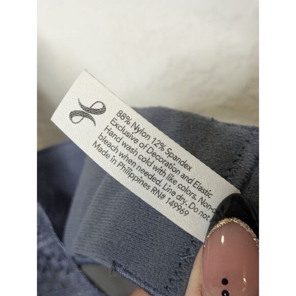 Lively All You Gray Lace Wireless Unpadded T Shirt Bra Womens Size Large - Picture 9 of 9